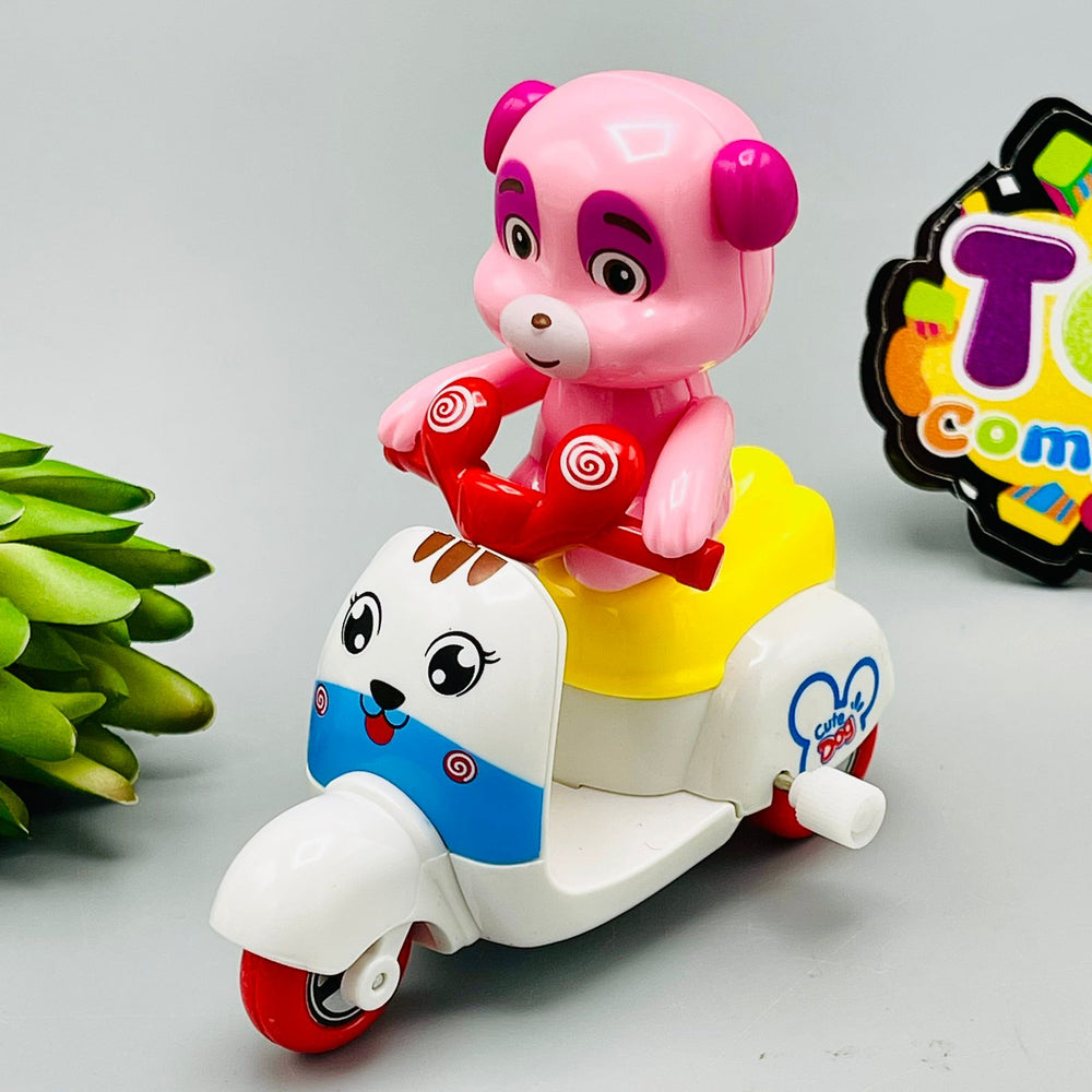 Friction Windup Motorcycle Puppy