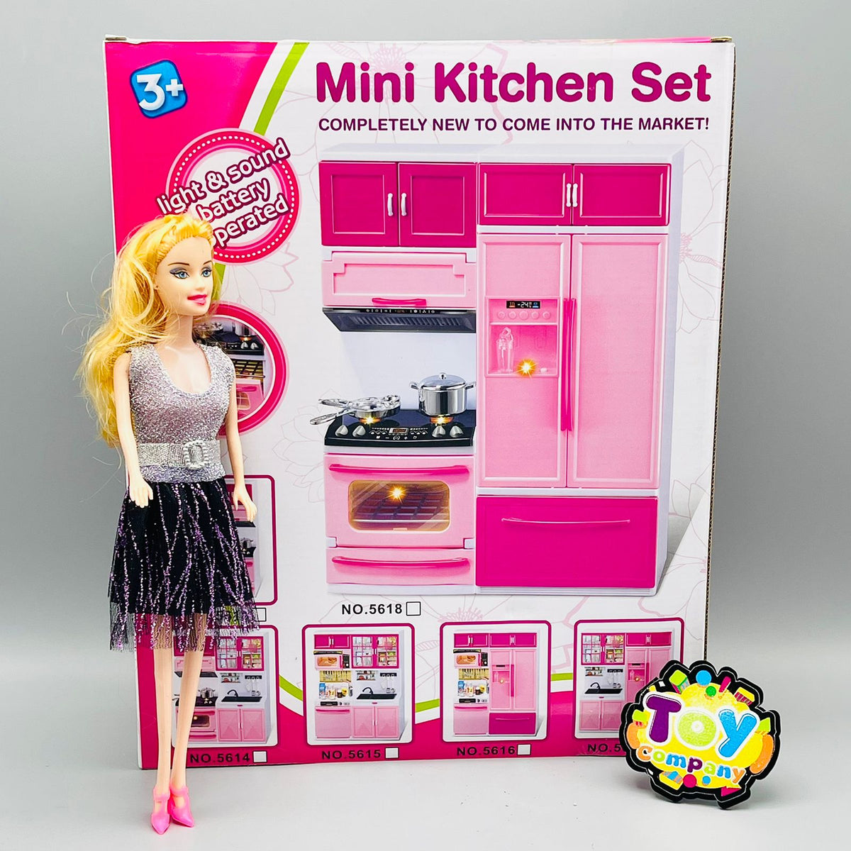 Mini Kitchen Set With Doll