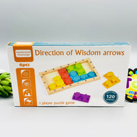 Kids Wooden Puzzle Arrow Design Game