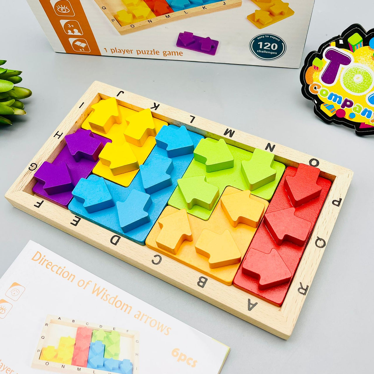 Kids Wooden Puzzle Arrow Design Game