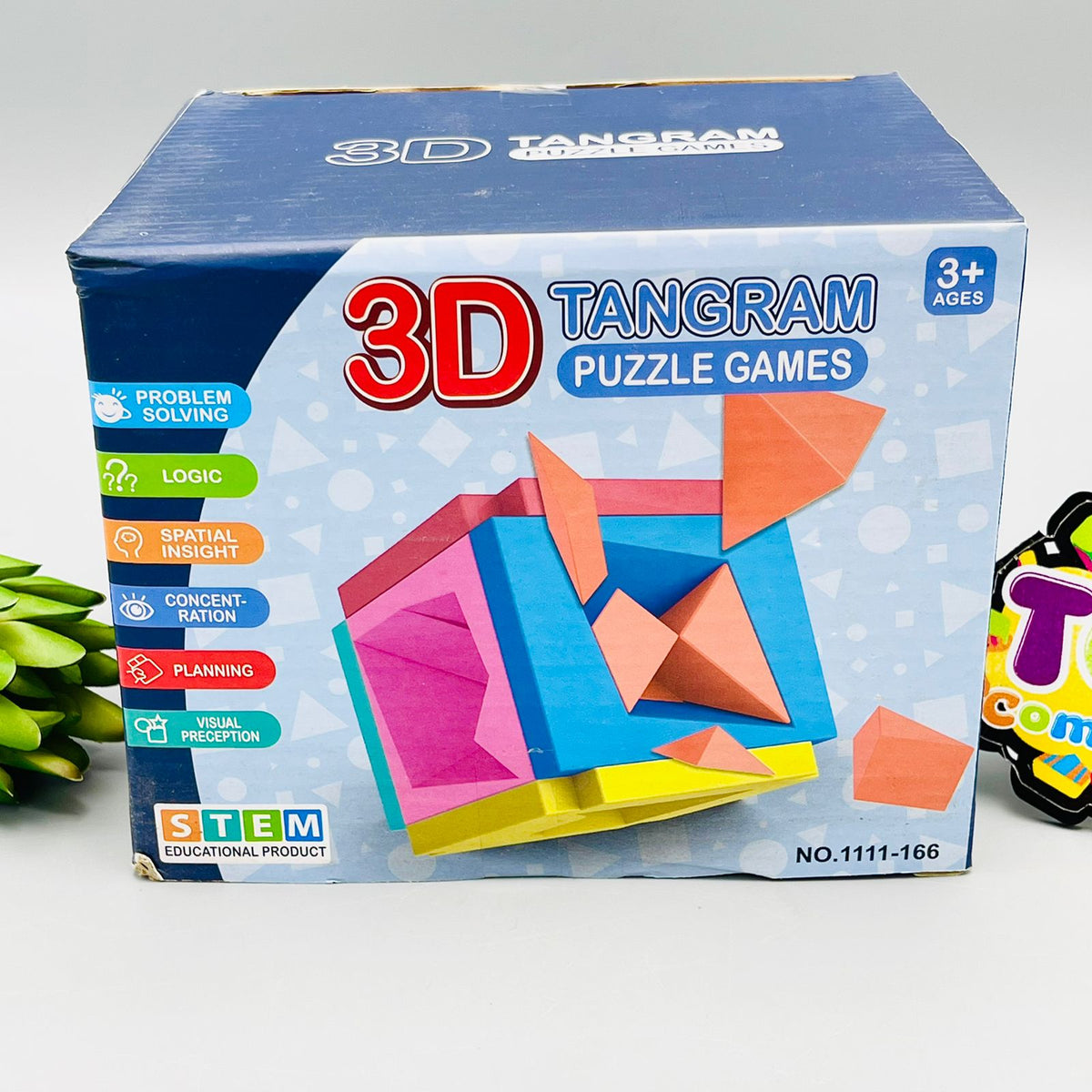 3D Tangram Puzzle Cube Game