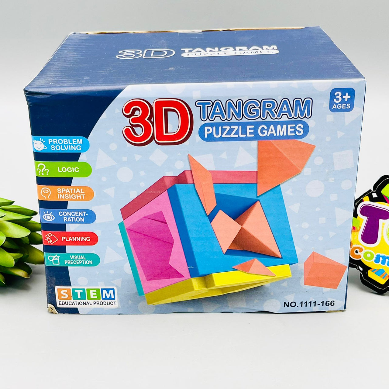 3D Tangram Puzzle Cube Game