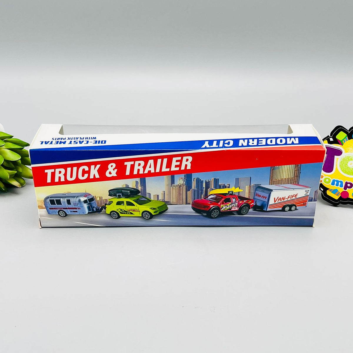 Diecast Metal Truck & Trailer - Assortment