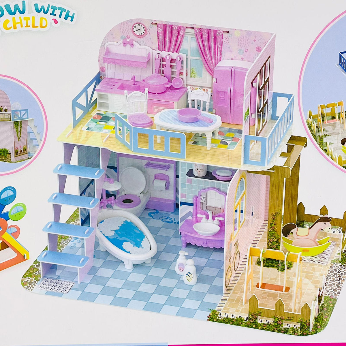3D Assembled Cottage With Furniture