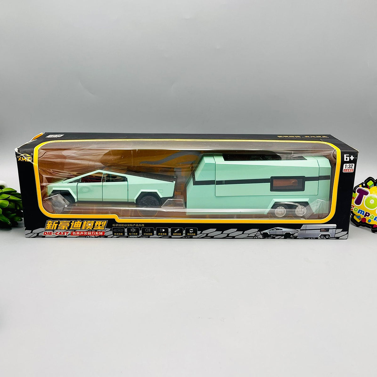 1:32 Tesla Pickup Truck with Trailer