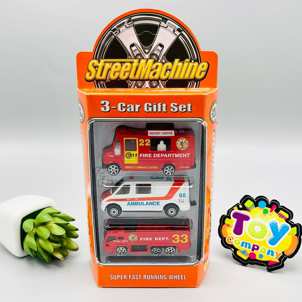Street Machine Diecast Fire Vehicle Pack Of 3