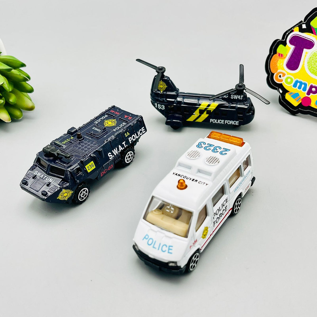 Street Machine Diecast Police Vehicle Pack Of 3