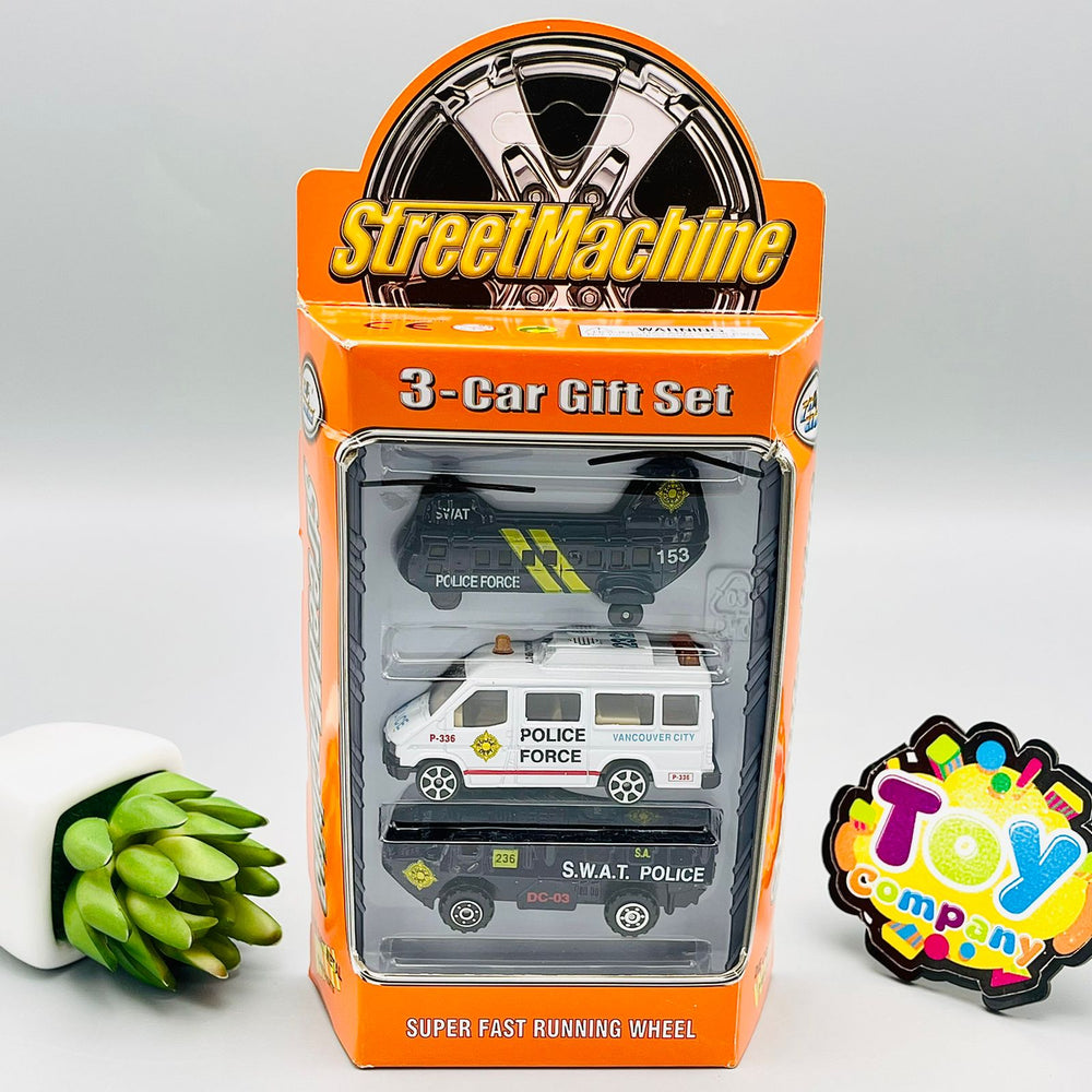 Street Machine Diecast Police Vehicle Pack Of 3