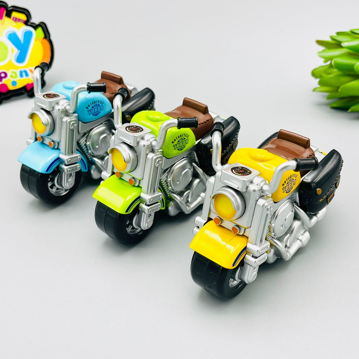 Diecast Metal Inertial Power Bike