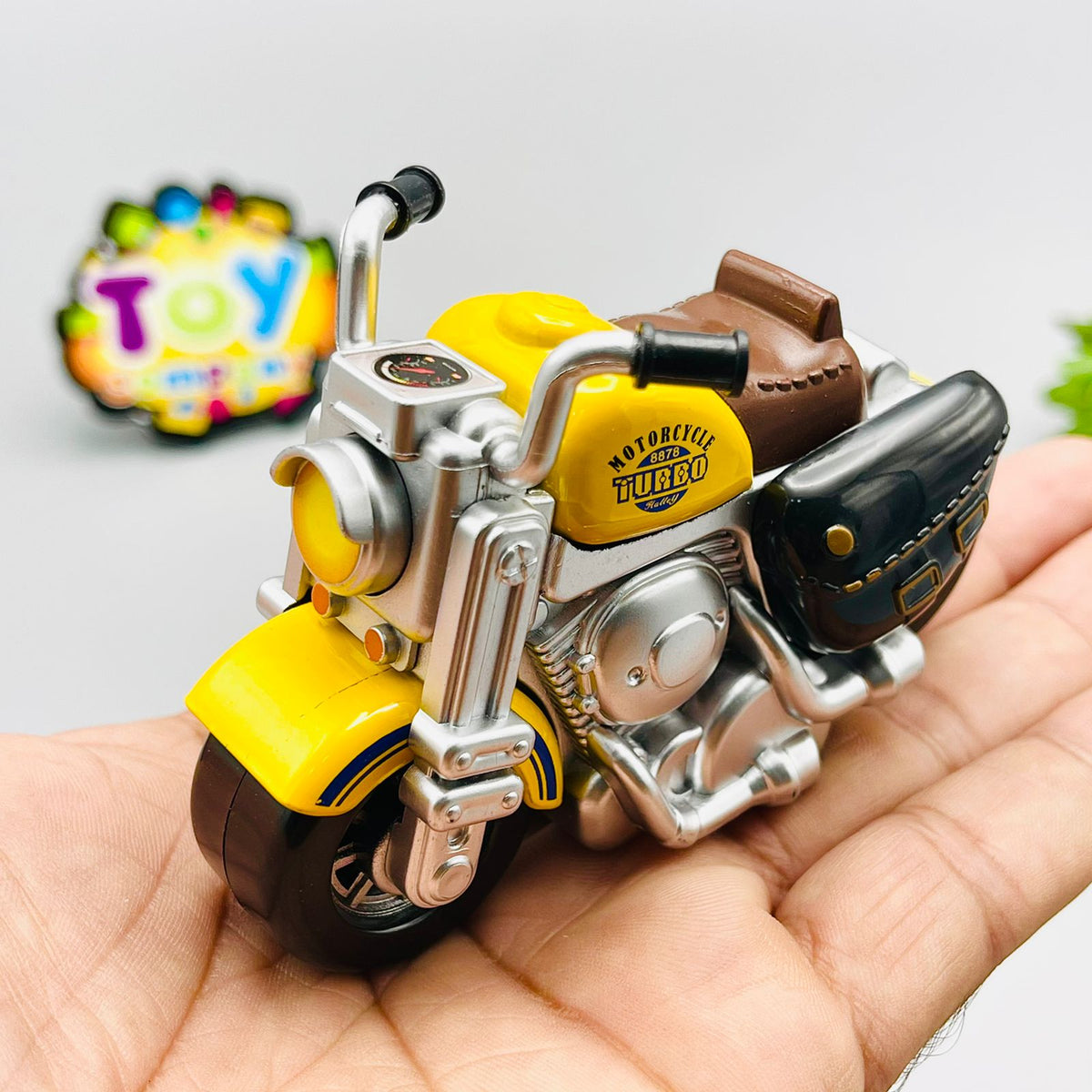Diecast Metal Inertial Power Bike
