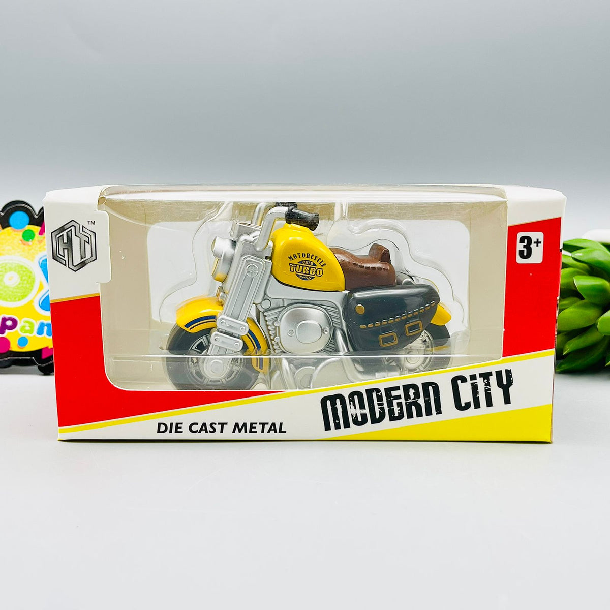 Diecast Metal Inertial Power Bike