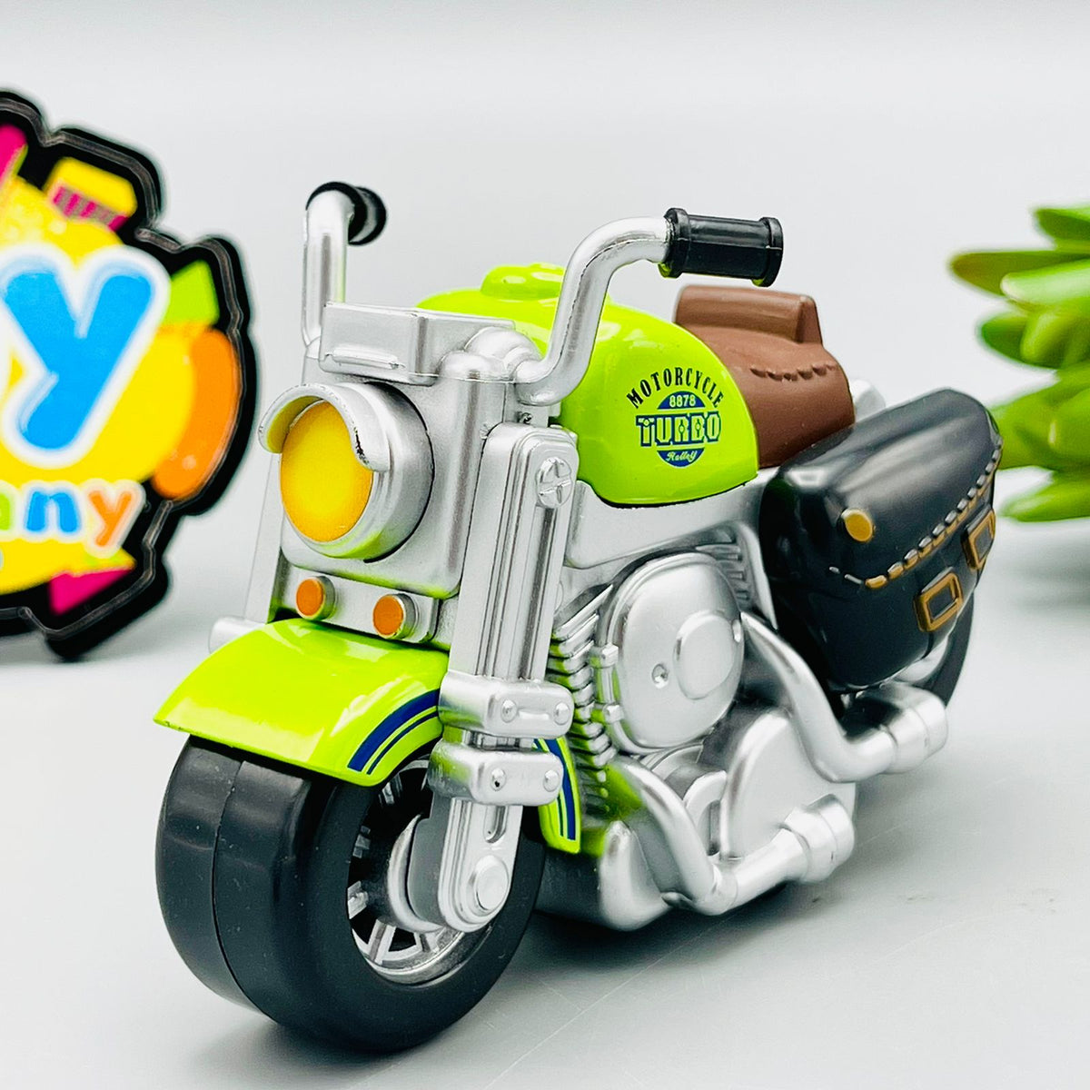 Diecast Metal Inertial Power Bike