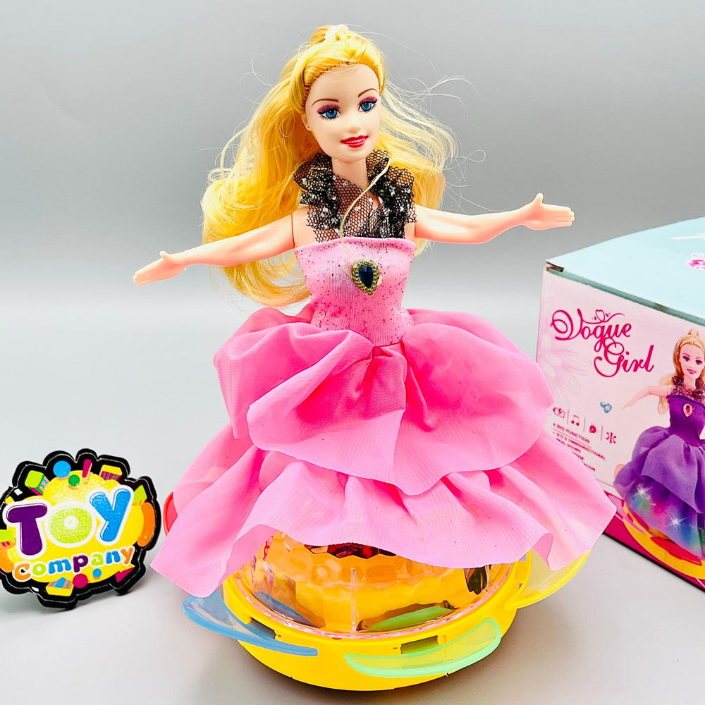 Rotating Vogue Girl With Light & Music