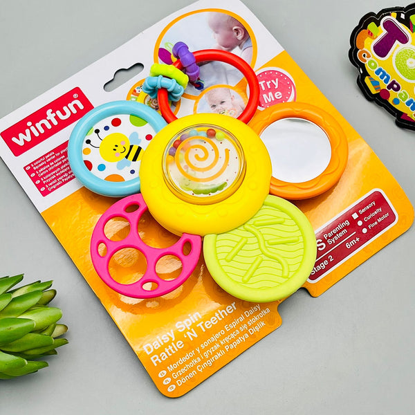 WinFun Daisy Spin Rattle 'N Teether