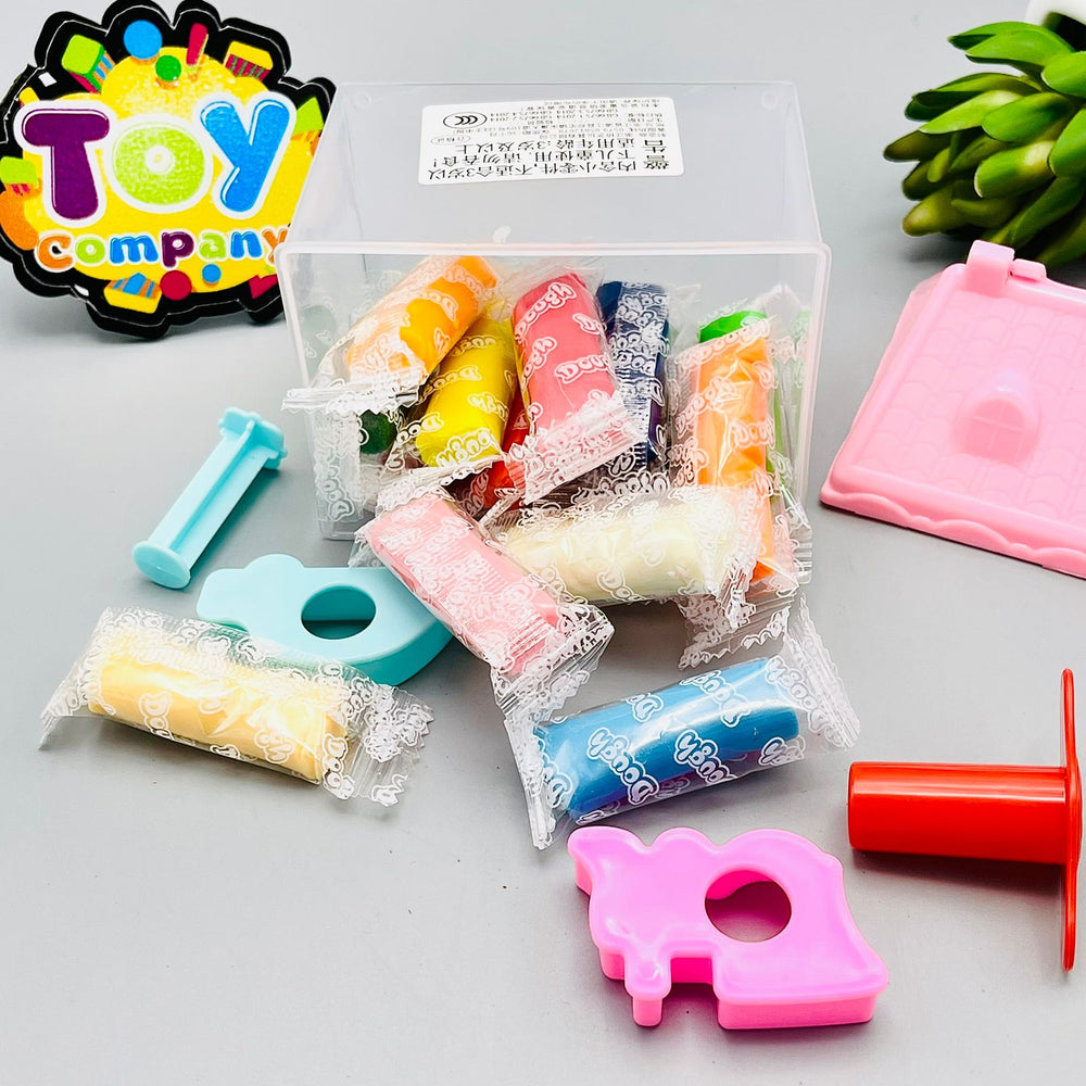 14 Pcs Dough Play Set With 4 Plastic Shapes