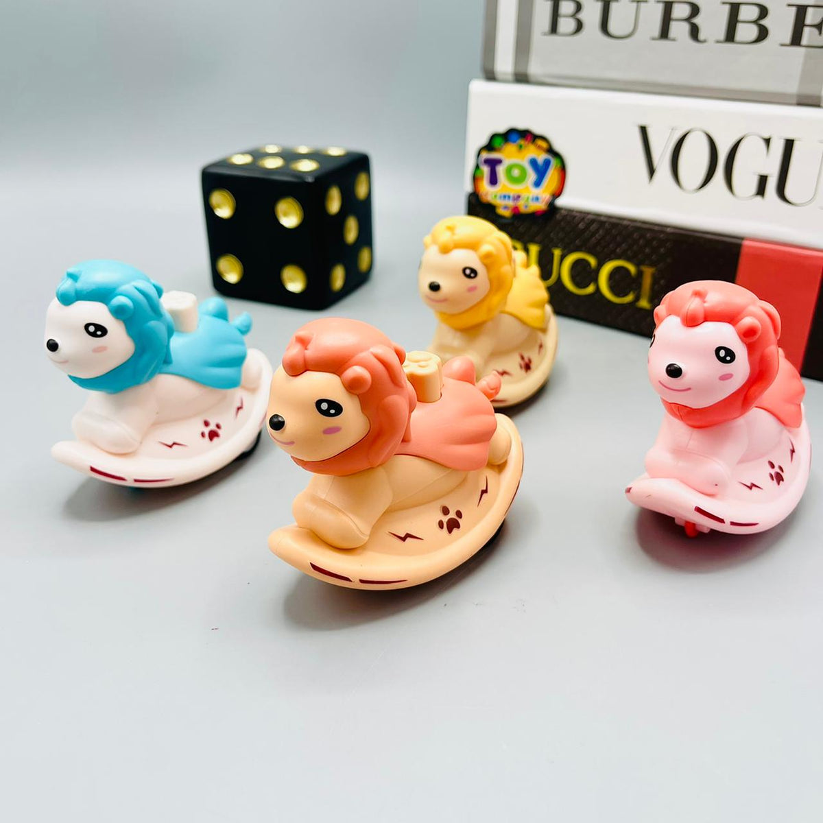 Cute Inertial Pressure Lion-Press & Go
