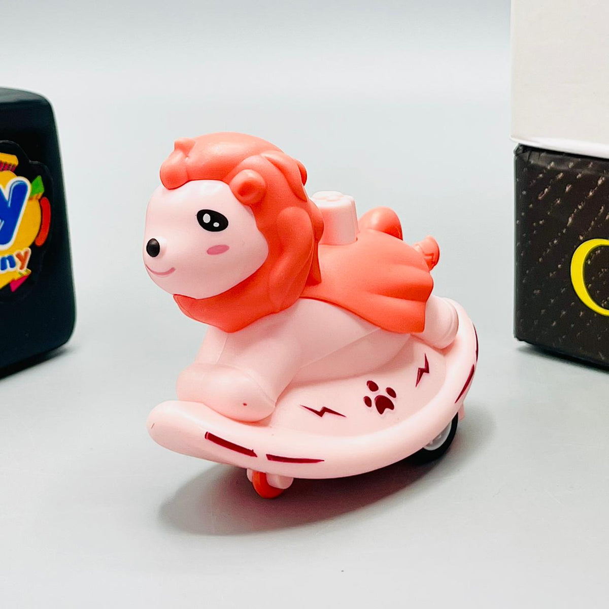Cute Inertial Pressure Lion-Press & Go