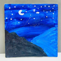 Thumbnail for 10x10* Inches Night View Canvas Painting