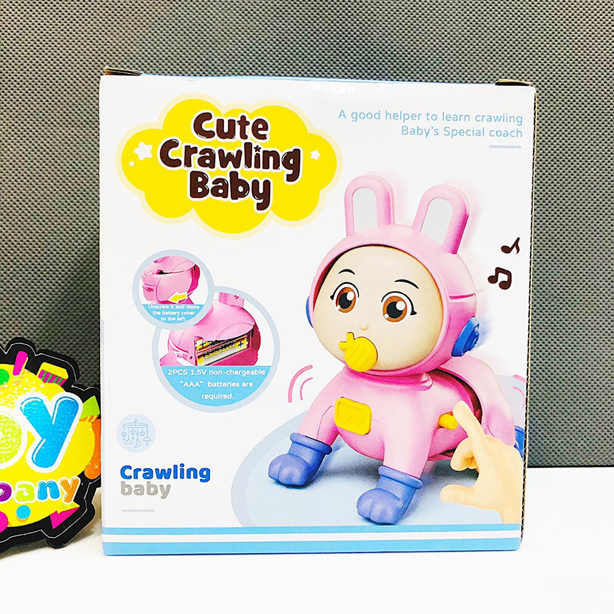 Cute Crawling Baby Toy With Soft Music
