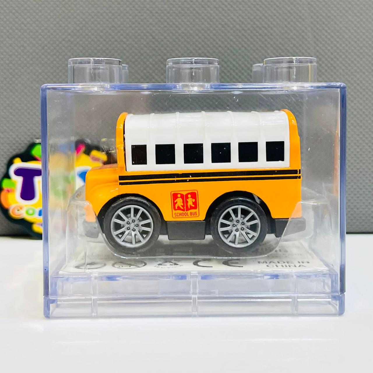 1Pc Diecast Bus With Acrylic Display Box-Assortment