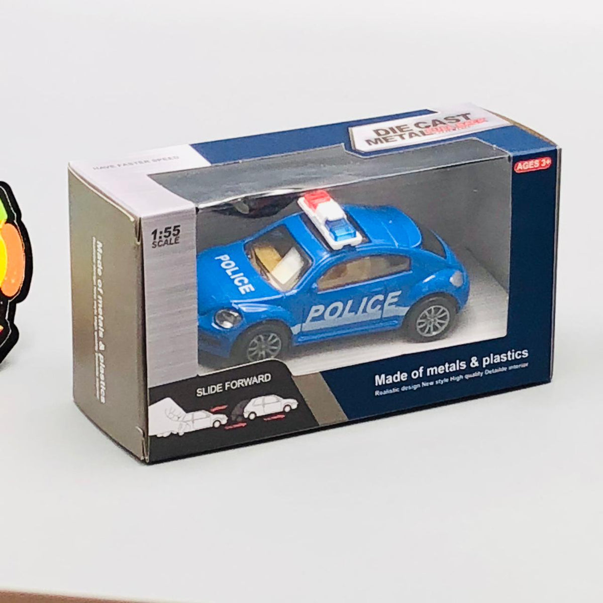 1:55 Diecast Pullback Police Car