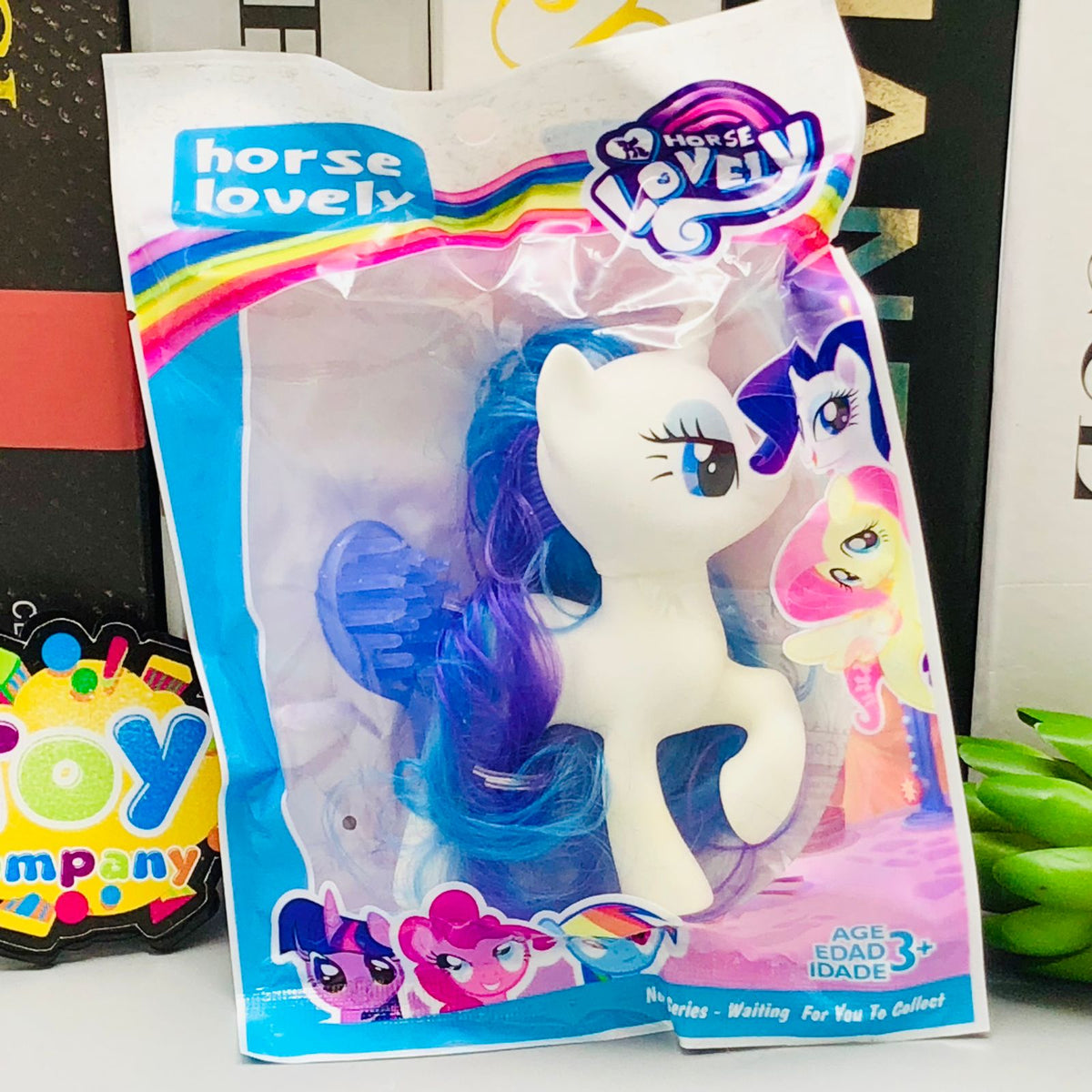 1Pc ABS Lovely Pony Horse Toy With Comb