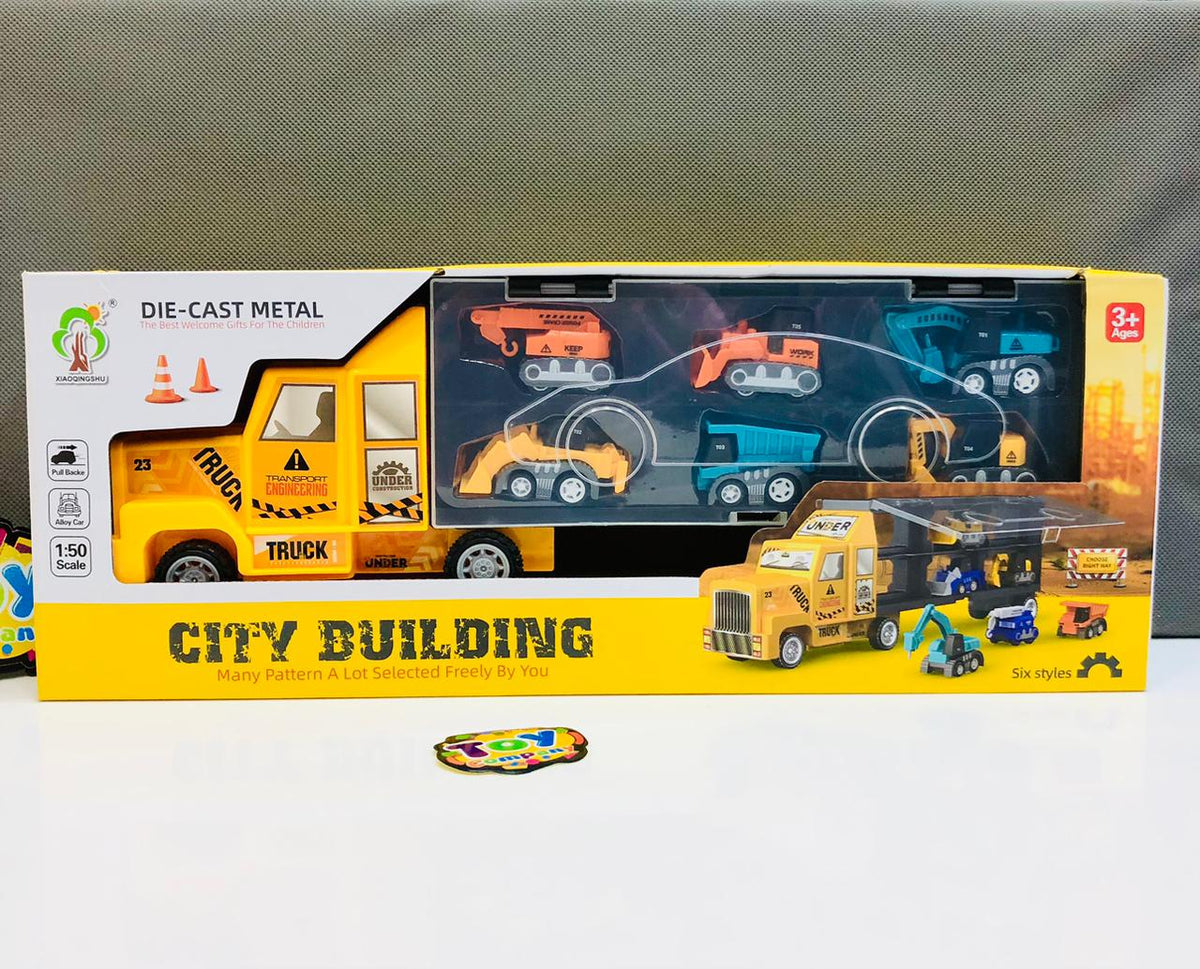 7in1 Diecast Engineering Transport Vehicles