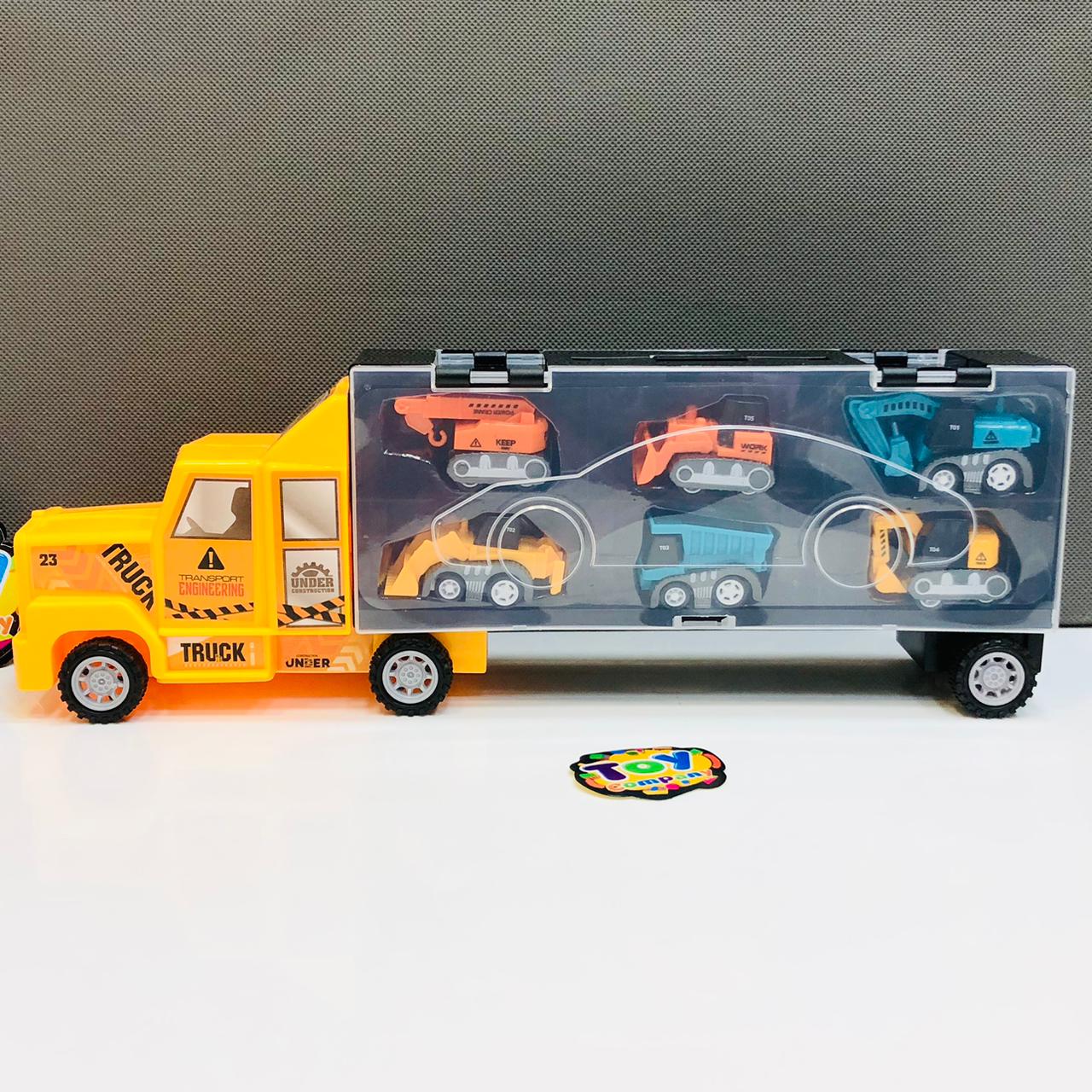 7in1 Diecast Engineering Transport Vehicles