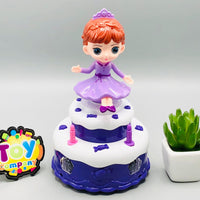 Cute Cake Rotating Snow Doll With Light & Music