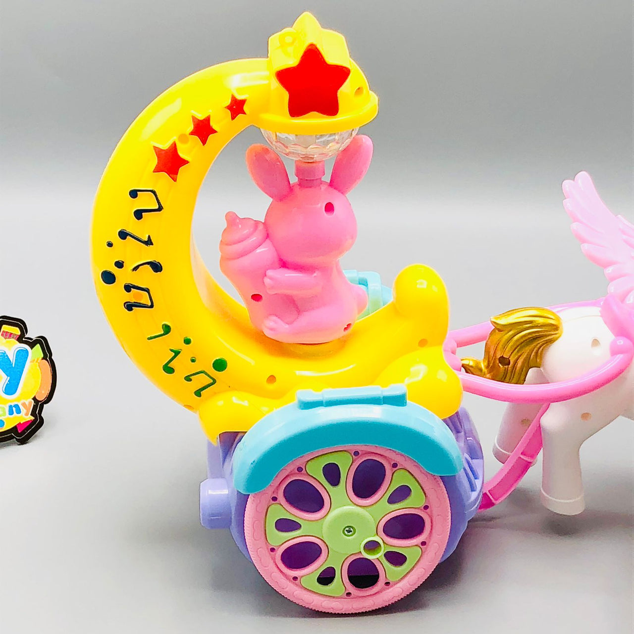 Magical Pony Horse With Moon Carriage