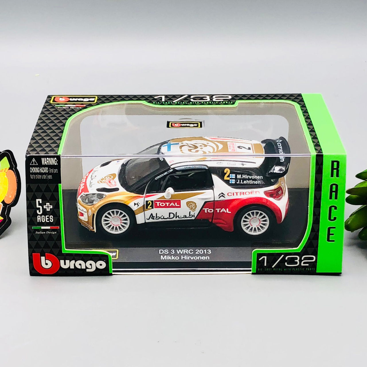 Bburago 1:32 Diecast 2013 Citroen DS3 Mikko Hirvonen