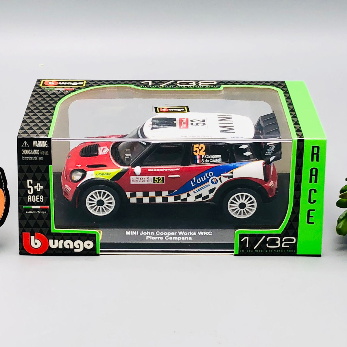 Bburago 1:32 Diecast Mini John Cooper Works Pierre Campana