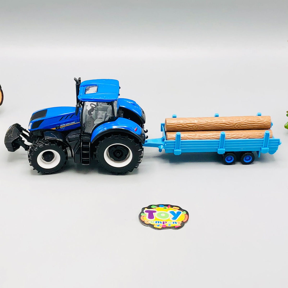 Bburago 1:32 Diecast Holland Tractor With Trailer