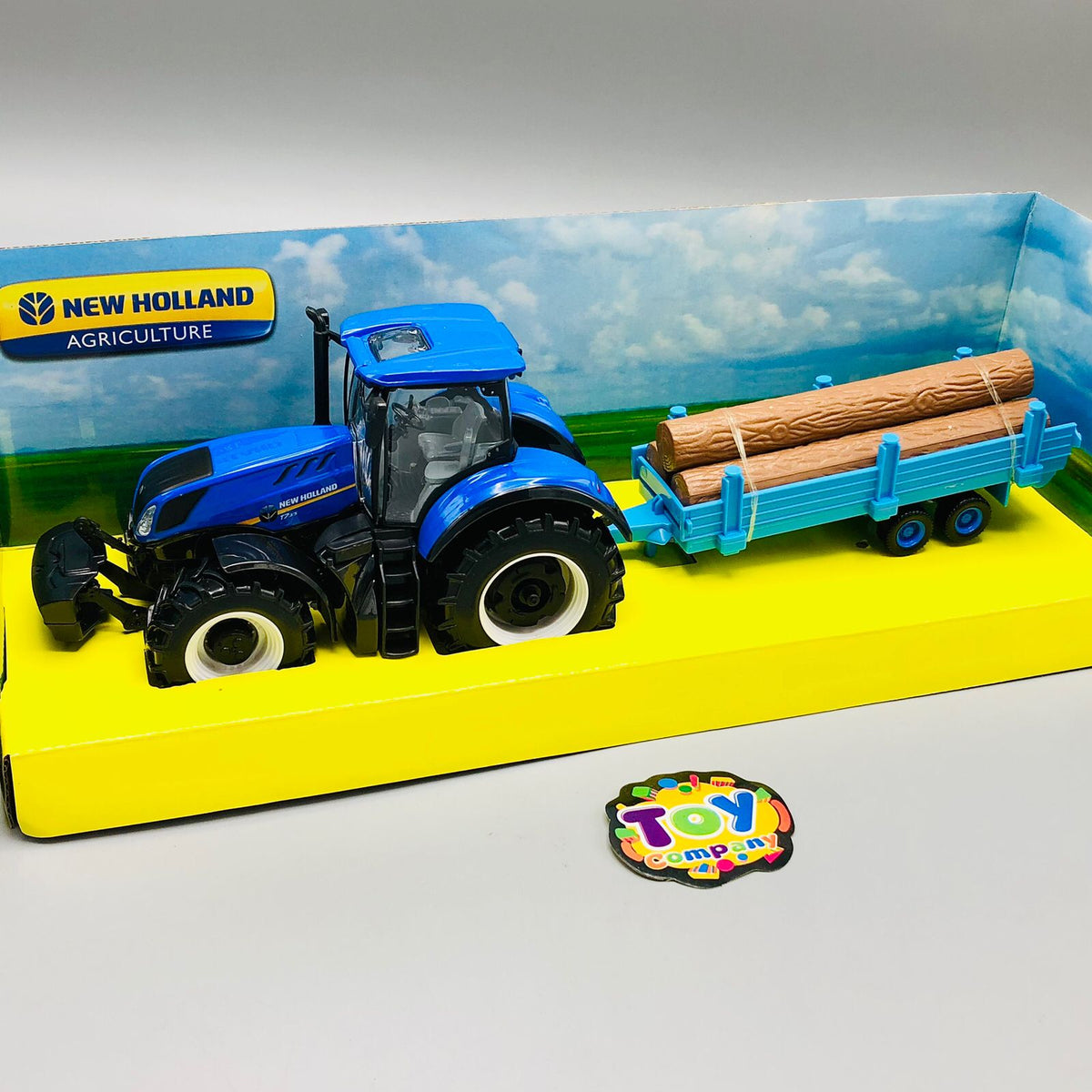 Bburago 1:32 Diecast Holland Tractor With Trailer