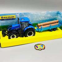 Bburago 1:32 Diecast Holland Tractor With Trailer