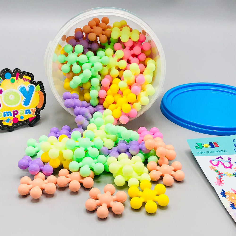 90Pcs Colorful Flower Puzzle Blocks with Storage Box