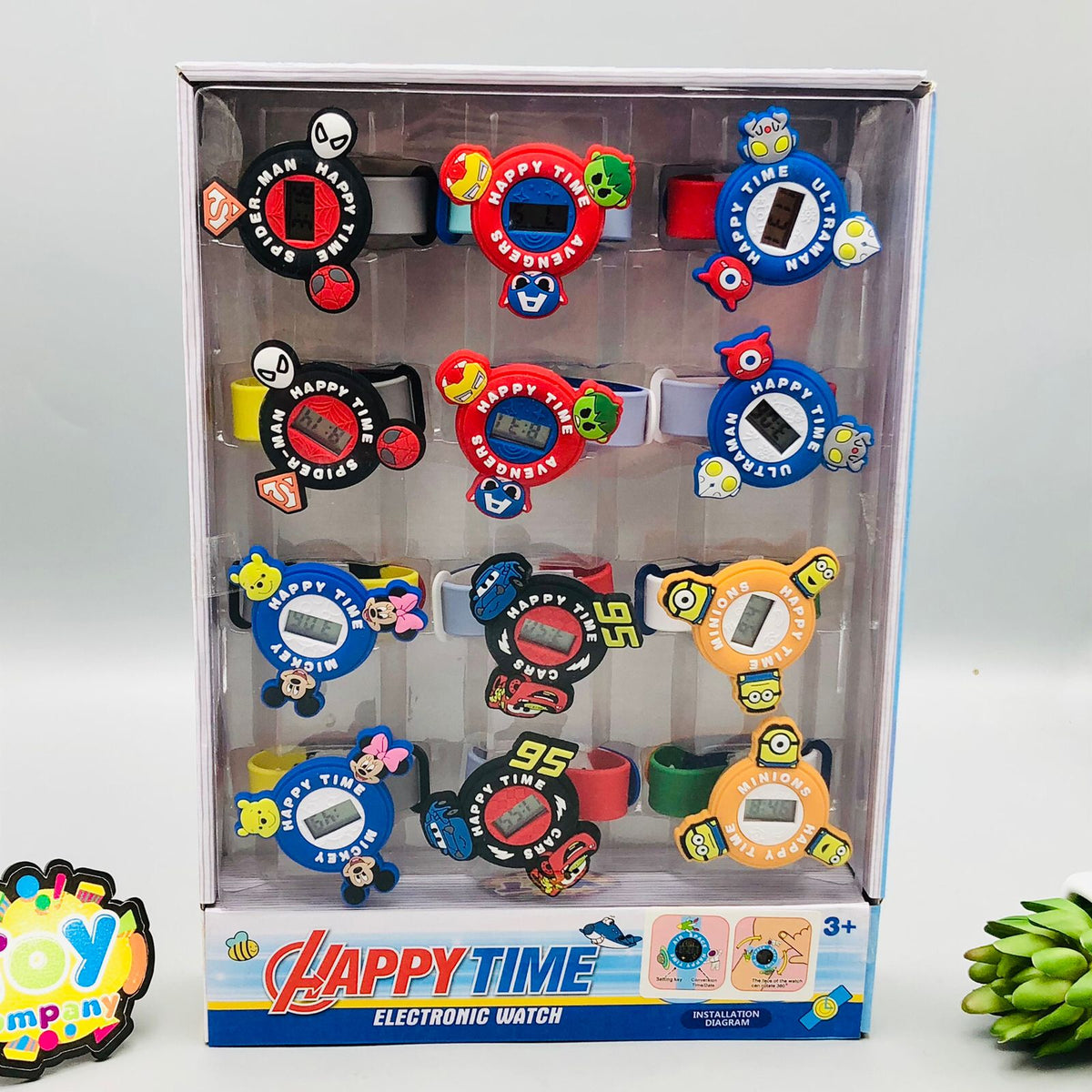 Electronic Spinner Character Watch For Boys - Assortment
