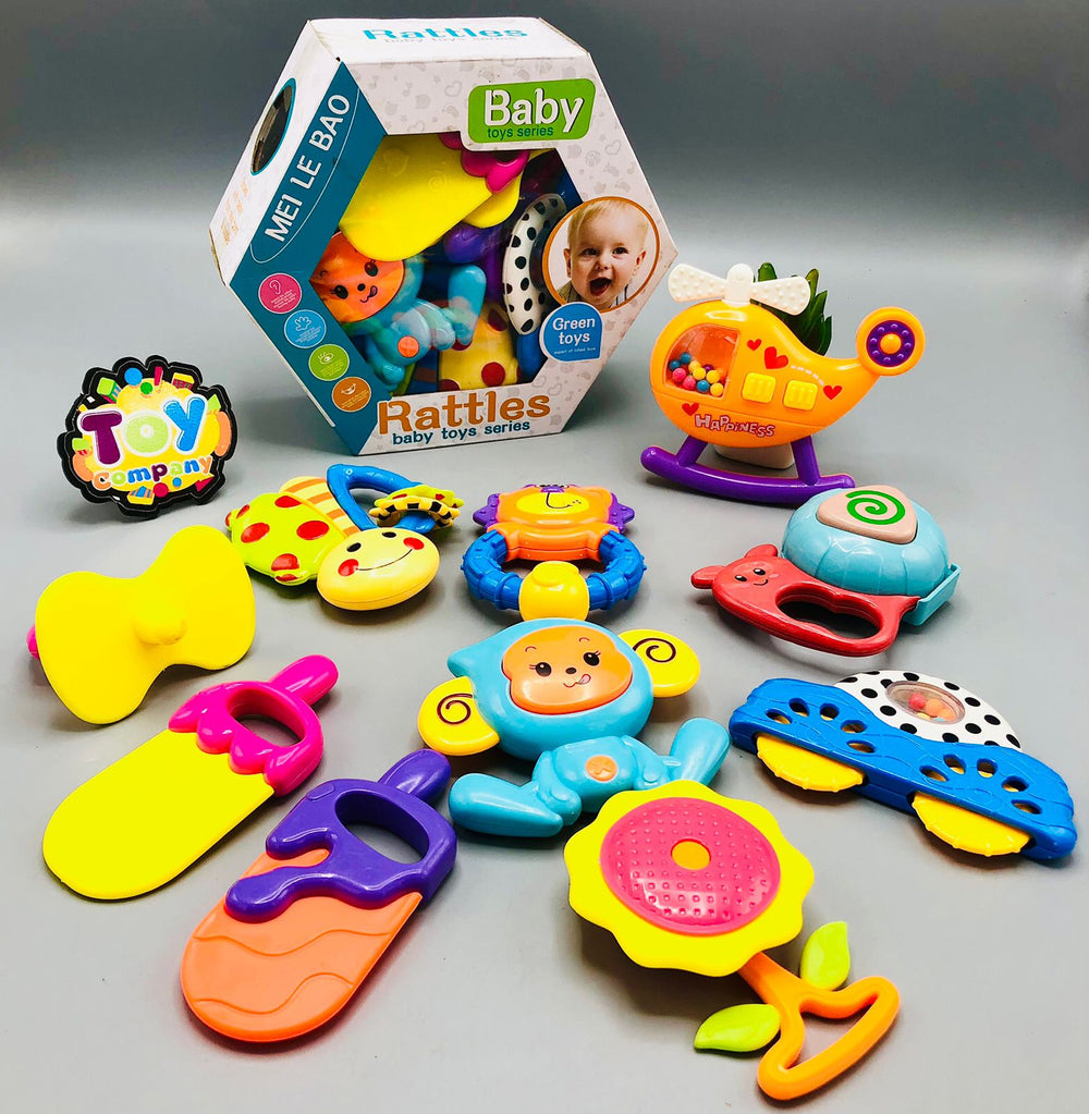 10Pcs Premium Quality Baby Rattles Set