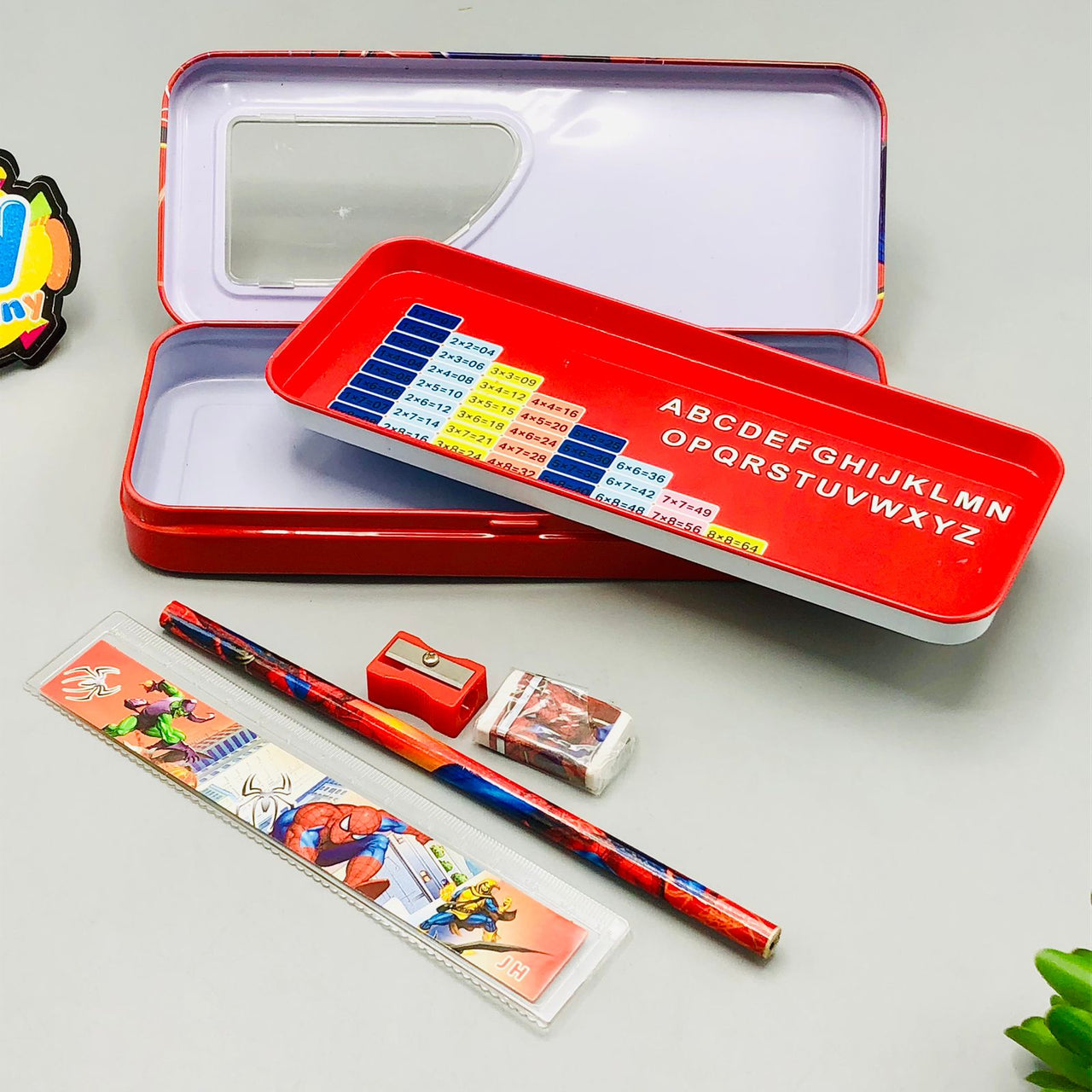 Spider Man Geometry Box With Stationary Set