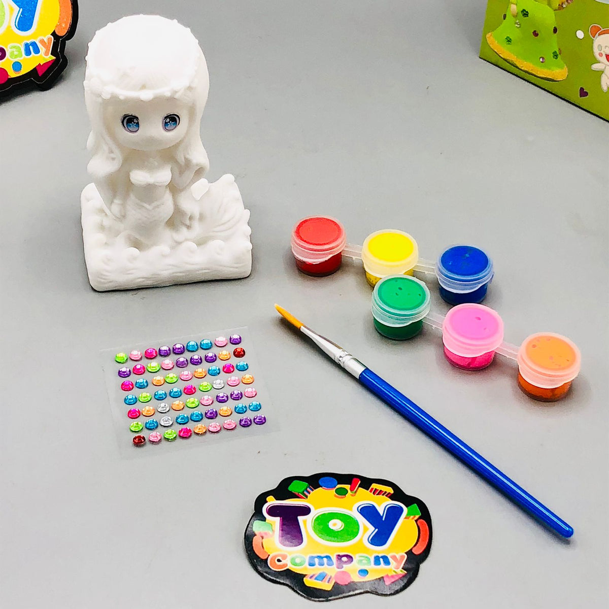 DIY Painting Plaster Doll With Accessories