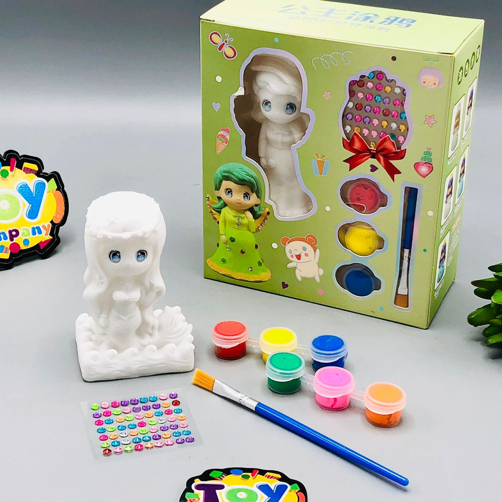 DIY Painting Plaster Doll With Accessories