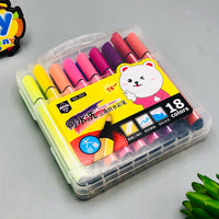 Washable Triangle Stick Watercolour Markers - 18Pcs