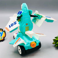 Bump & Go Transforming Robot Aircraft