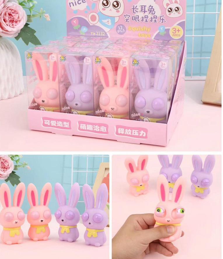 1Pc Squishy Rabbit Popping Eyes Toy