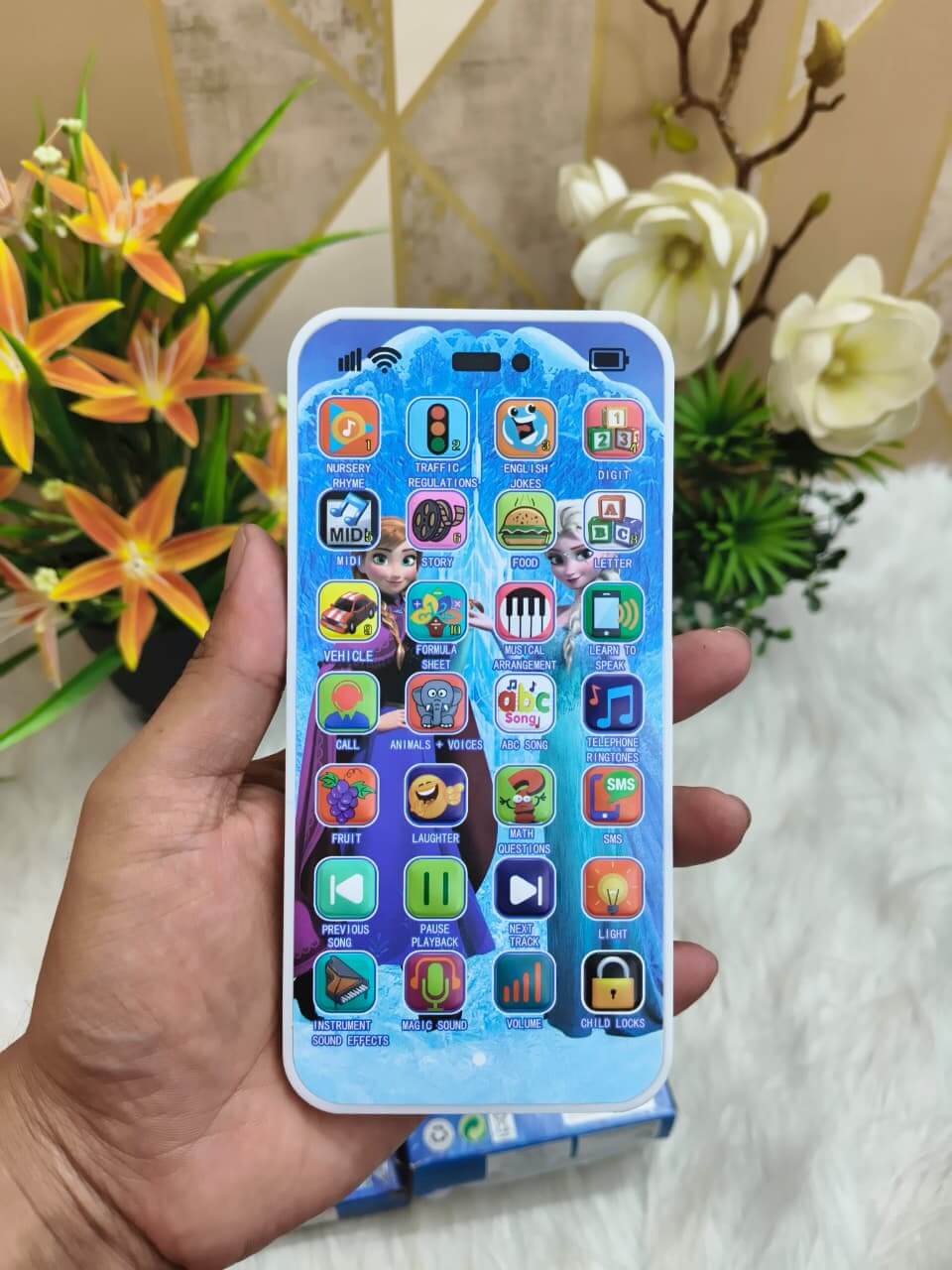 Kids Frozen Themed Musical Puzzle Mobile Phone