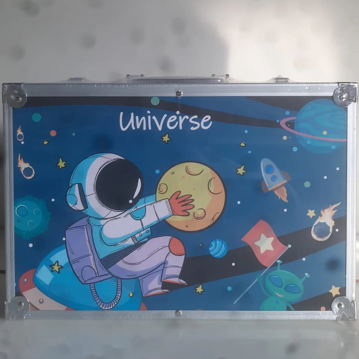 145Pcs Premium Space Themed Kids Painting Kit Briefcase