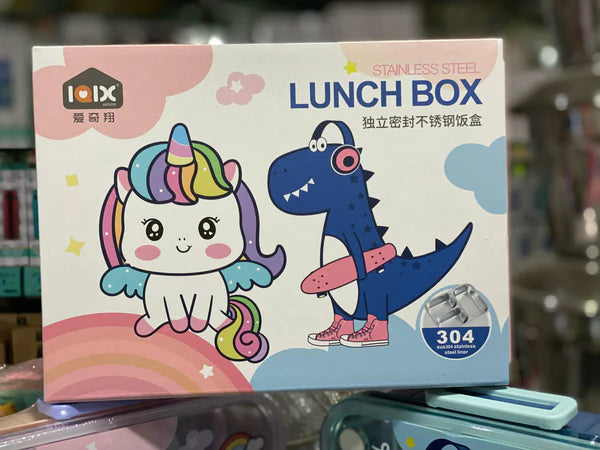 750ml Kids Stainless Steel Lunch Box With Spoon & Chopsticks