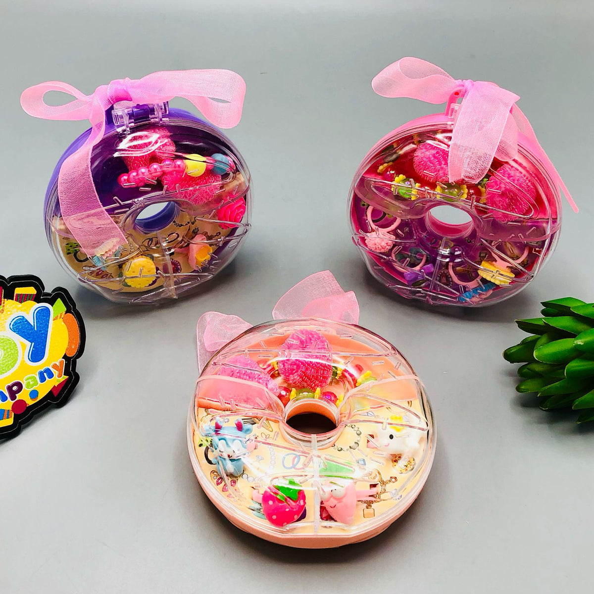 Cute Donut Shape Jewellery Box For Girls