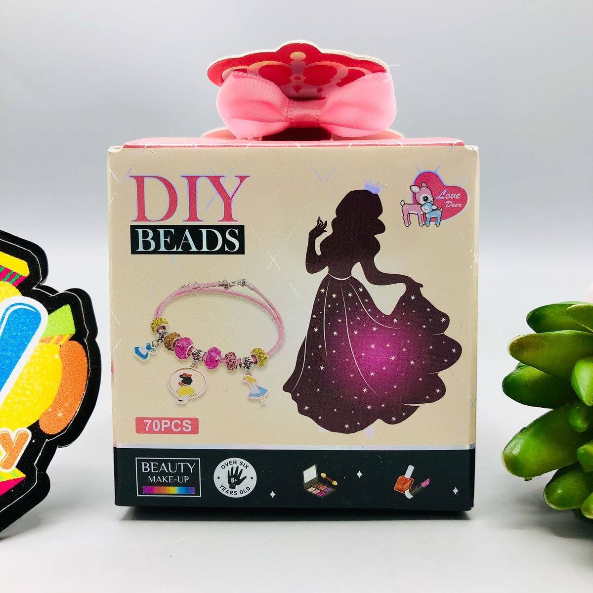 70Pcs DIY Colorful Beads With Unique Pendant