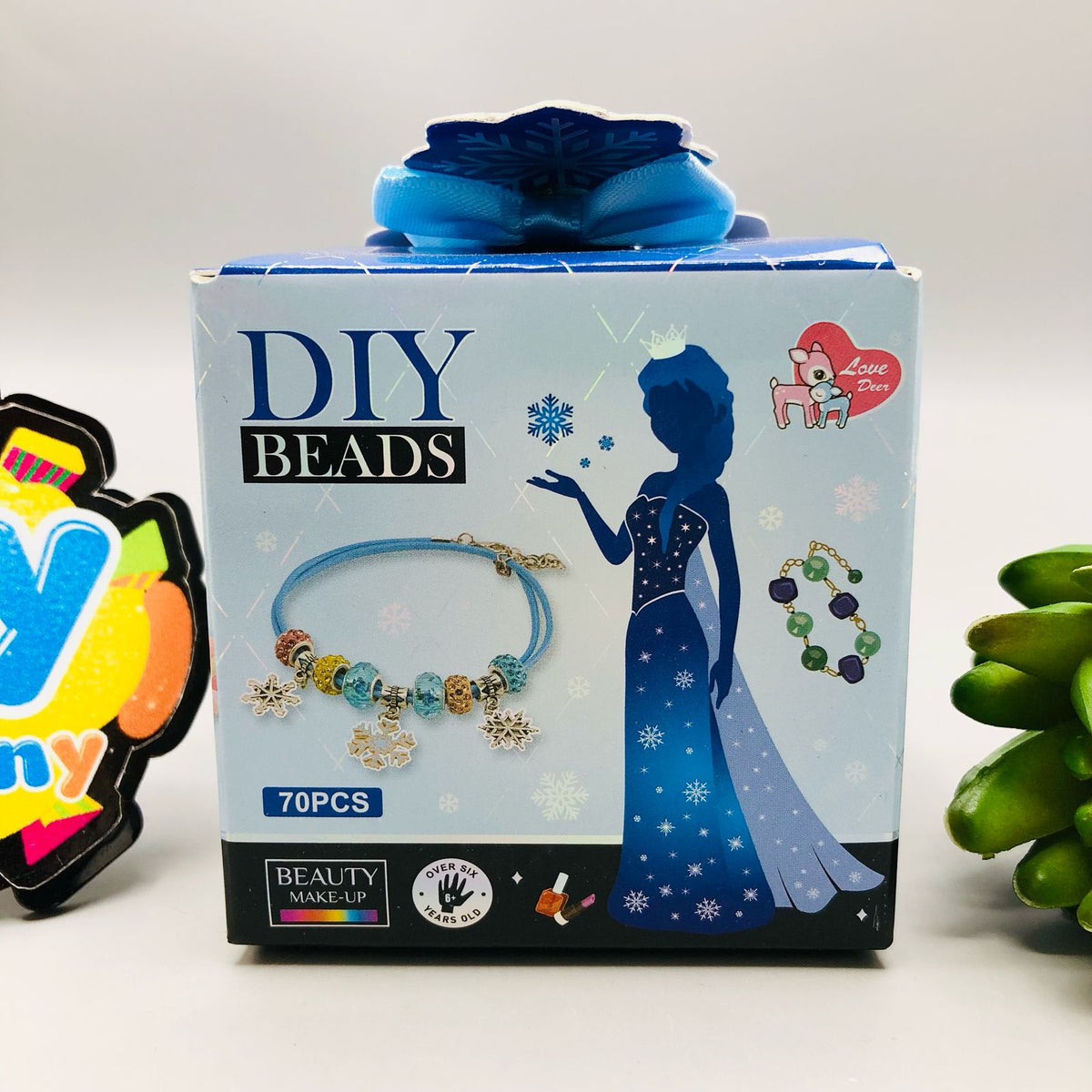 70Pcs DIY Colorful Beads With Unique Pendant
